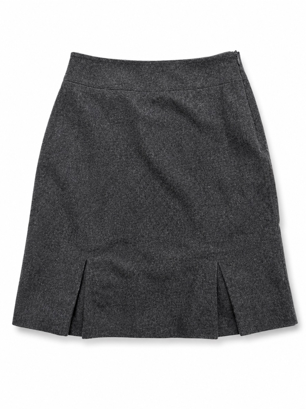 Banana Republic Wool Blend Classic Charcoal Pleated Hem Women's Skirt 10